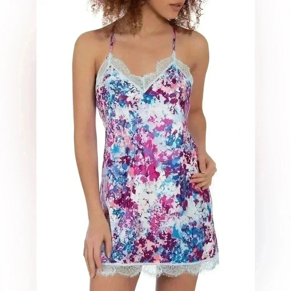 NWOT INBLOOM Brentwood Printed Lace Chemise XS
